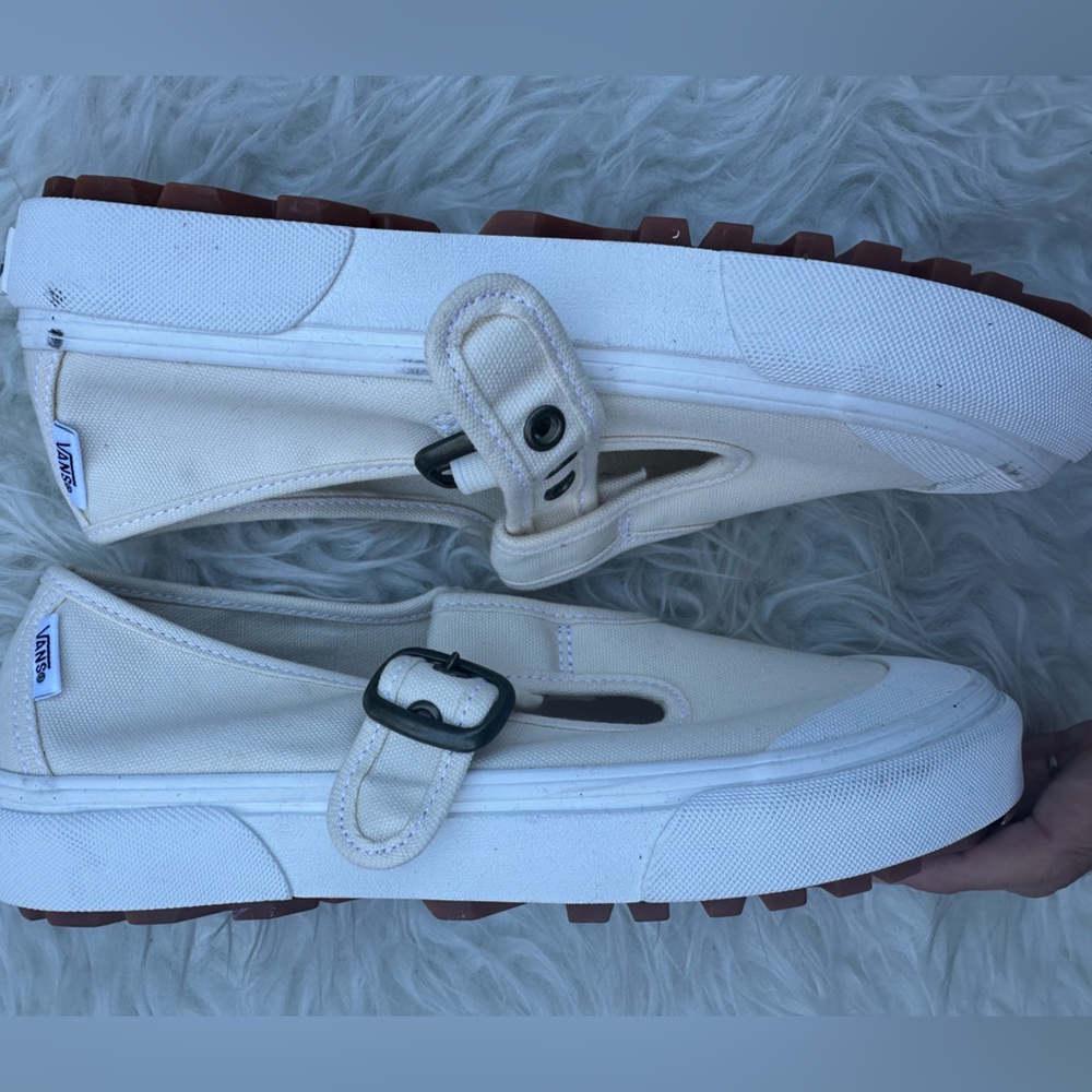 Vans Mary Jane Style 93 Buckle Strap Women’s Shoes Classic White Canvas - Picture 4 of 9